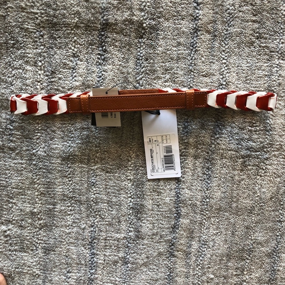 NWT Missoni Red White Loop Leather Belt - Picture 6 of 7